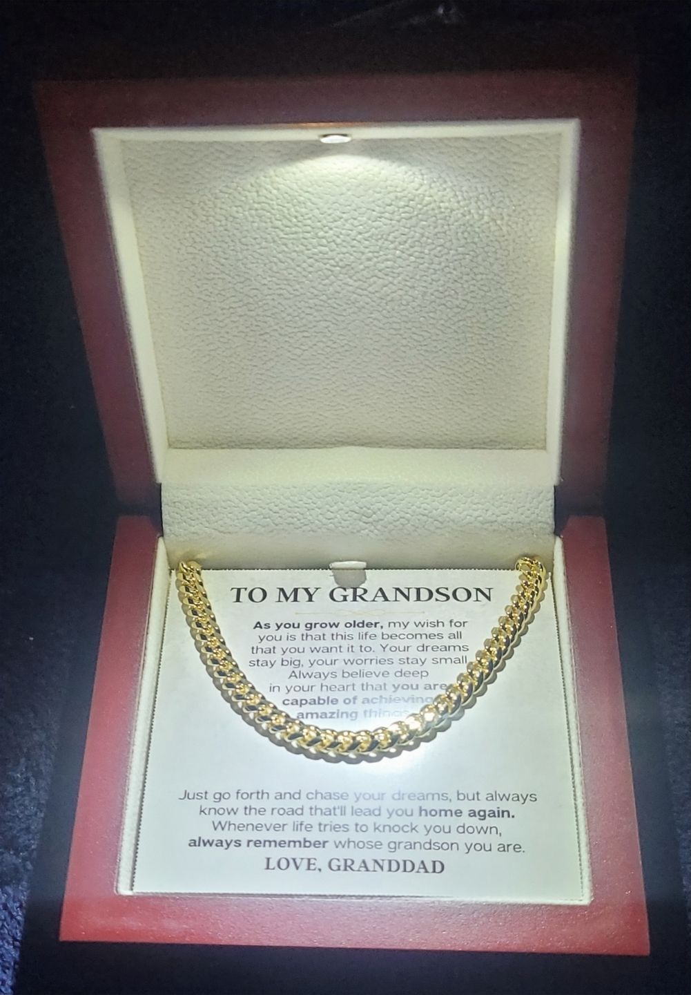 Customer photo review of To My Grandson - Big Dreams - Personalized Gift Set - SS192