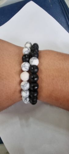 Customer photo review of Matching Volcanic Heart Bracelet Set