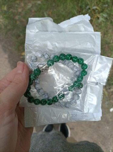 Customer photo review of Matching Volcanic Heart Bracelet Set