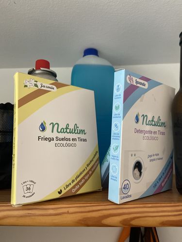 Customer photo review of Eco-Tiras de Detergente 40 lavados Natulim