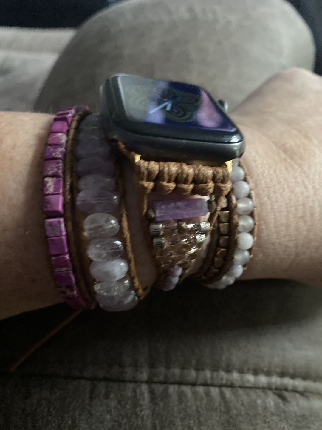 Customer photo review of Purple Jade Magical Apple Watch Strap