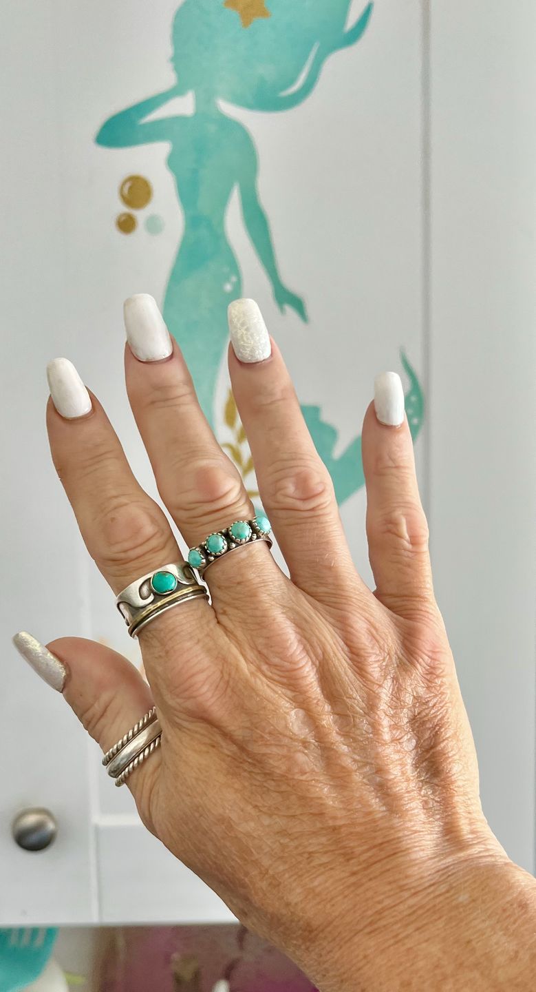 Customer photo review of Four Turquoise Ring Sterling Silver