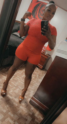 Customer photo review of Solid Color Elegant Romper