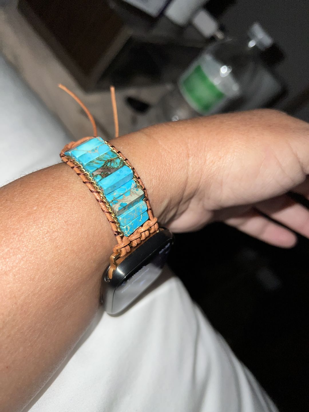 Customer photo review of Native Turquoise Protection Apple Watch Strap