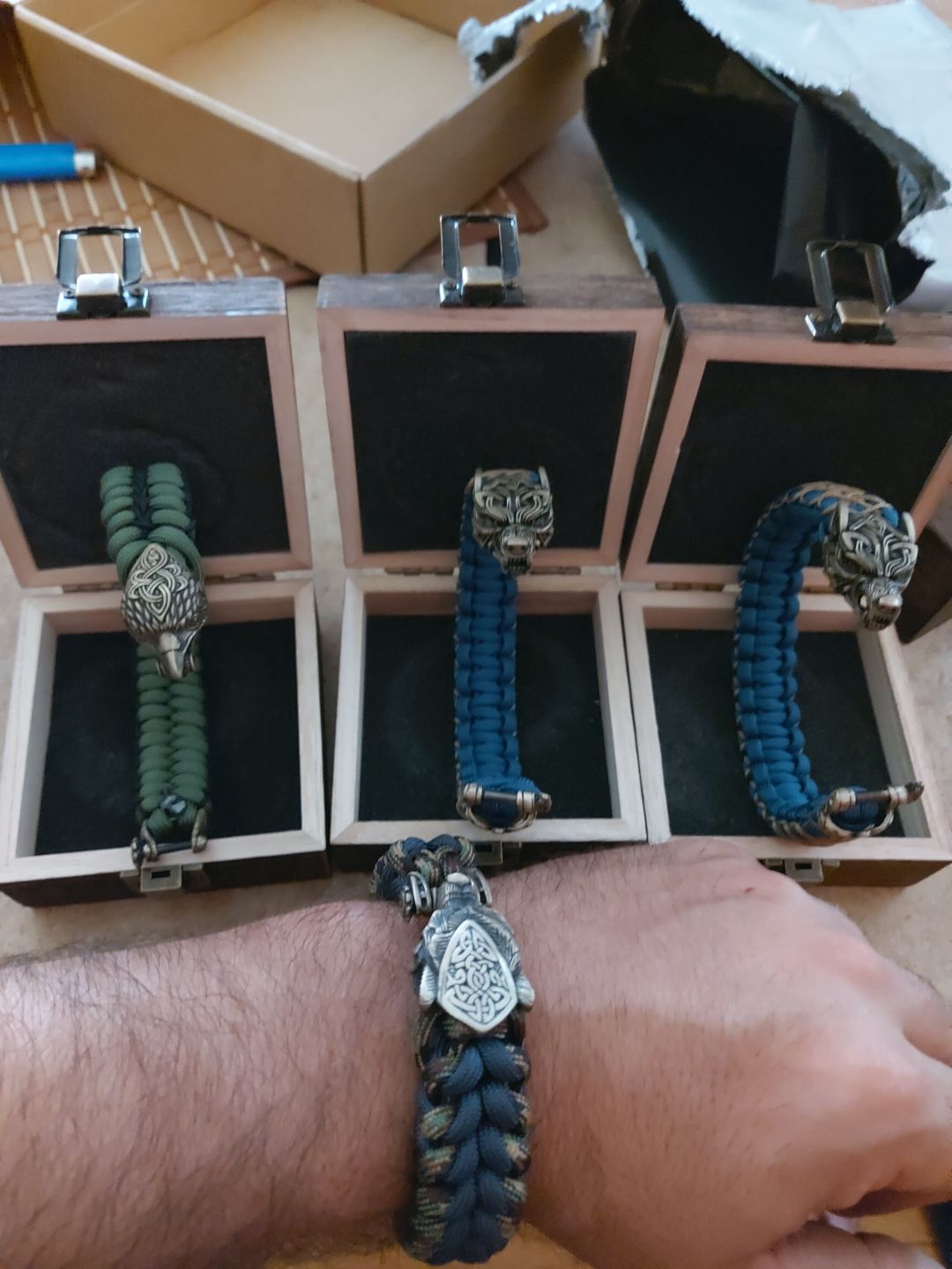 Customer photo review of Vikings Bear Paracord Bracelet