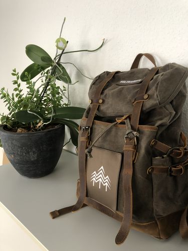Customer photo review of Rucksack Mit Patch / Olivgrau (🌲)