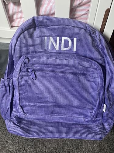 Customer photo review of Corduroy Backpack - Purple