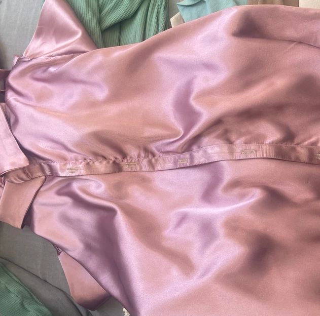 Customer photo review of Dusty Rose Stretch Silk