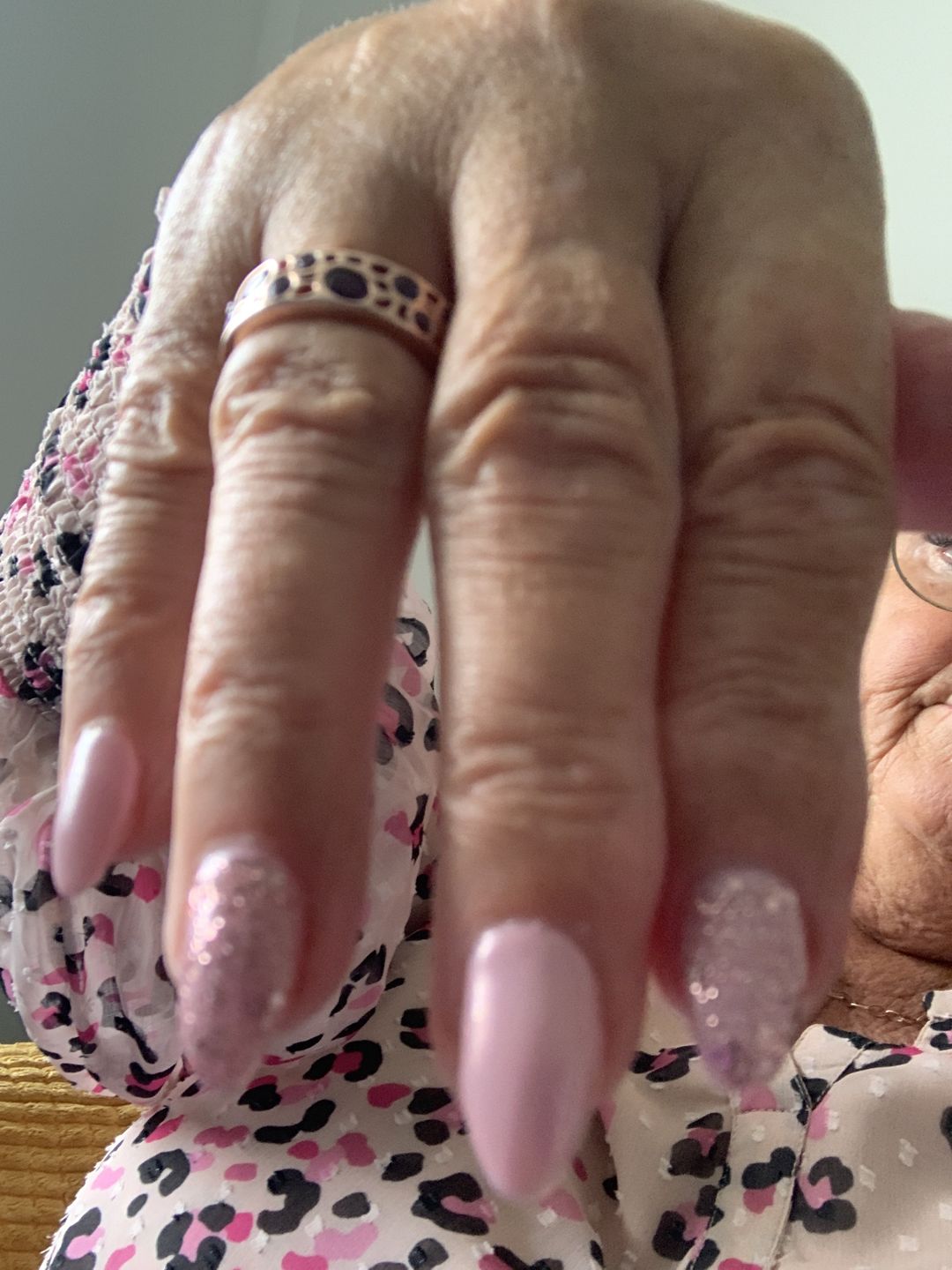 Customer photo review of Amethyst Lattice Band Ring