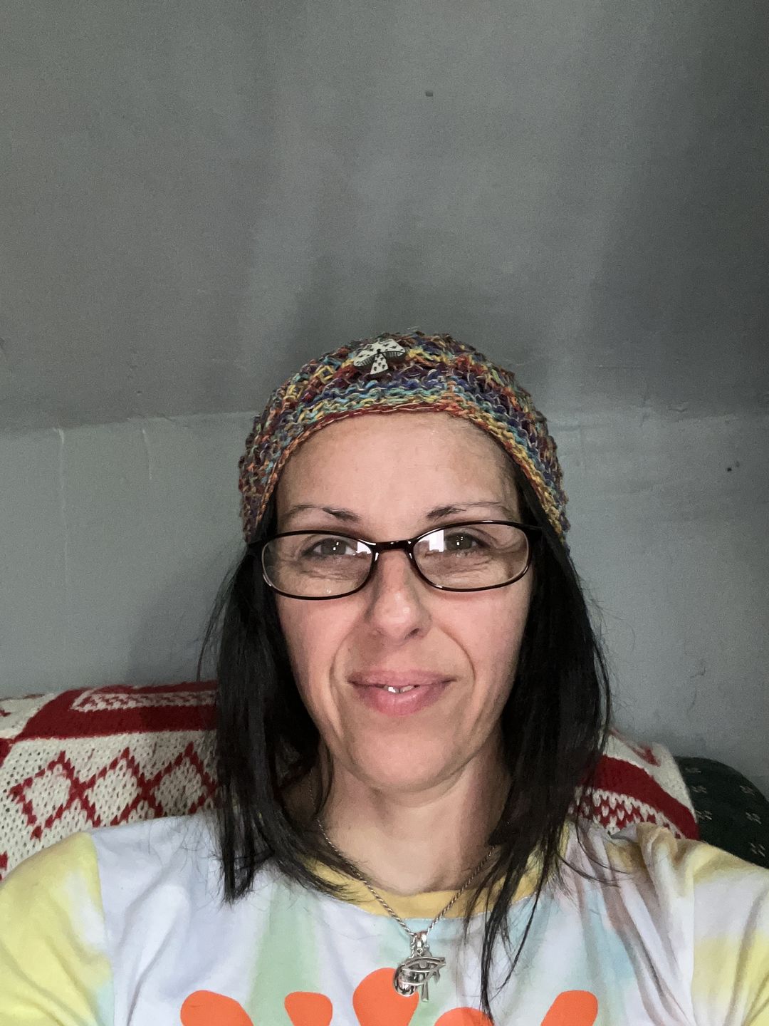 Customer photo review of Honeycomb Mushroom Hemp Hat