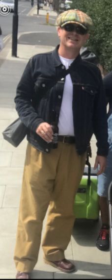 Customer photo review of 1930s IVY Style Double Pleated Chino Trousers - Yellow