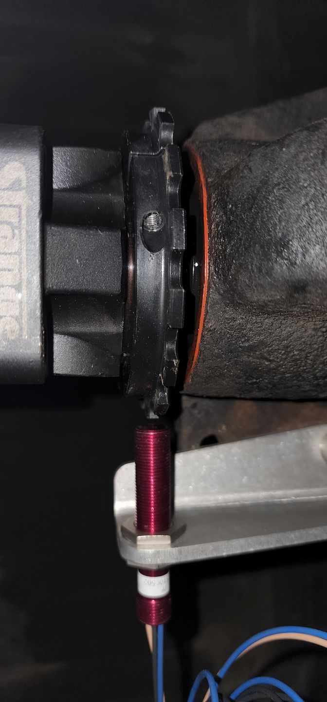 Customer photo review of Motion Raceworks 2.500" 16 Tooth High Def Driveshaft Speed Wheel (Ford 8.8) Sensor Included