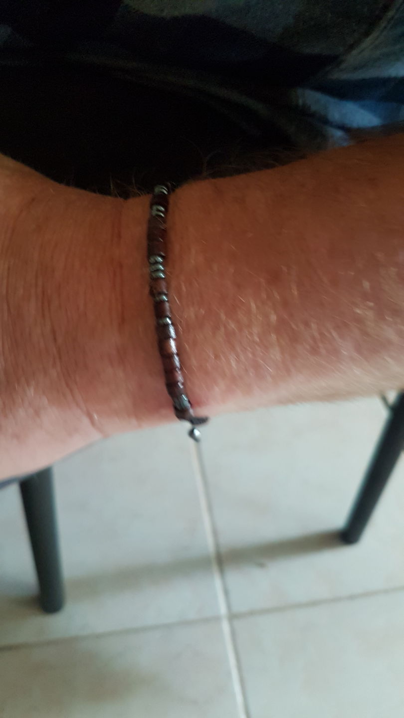 Customer photo review of To My Son | I love you | Morse Code Bracelet