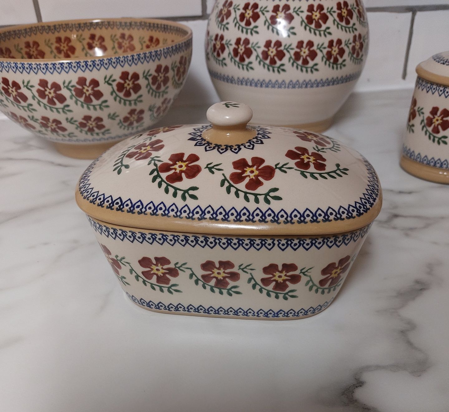Customer photo review of Covered Butterdish Old Rose