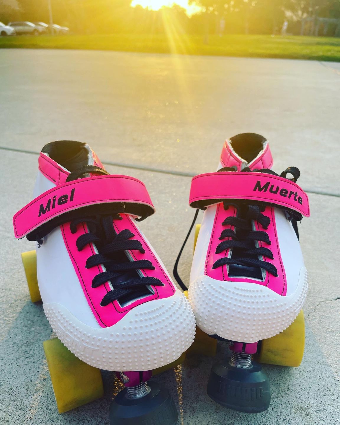 Customer photo review of MyBonts Hybrid Fiberglass Roller Derby Skate Boots