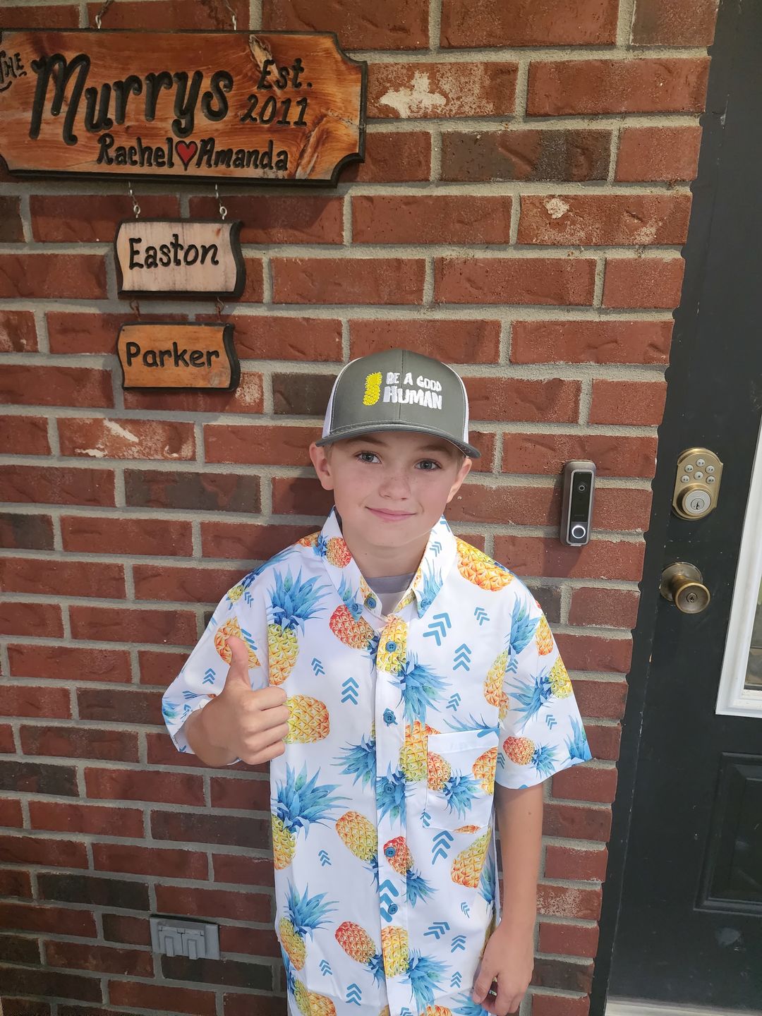 Customer photo review of 21 Pineapples Signature Button Up Shirt (White)