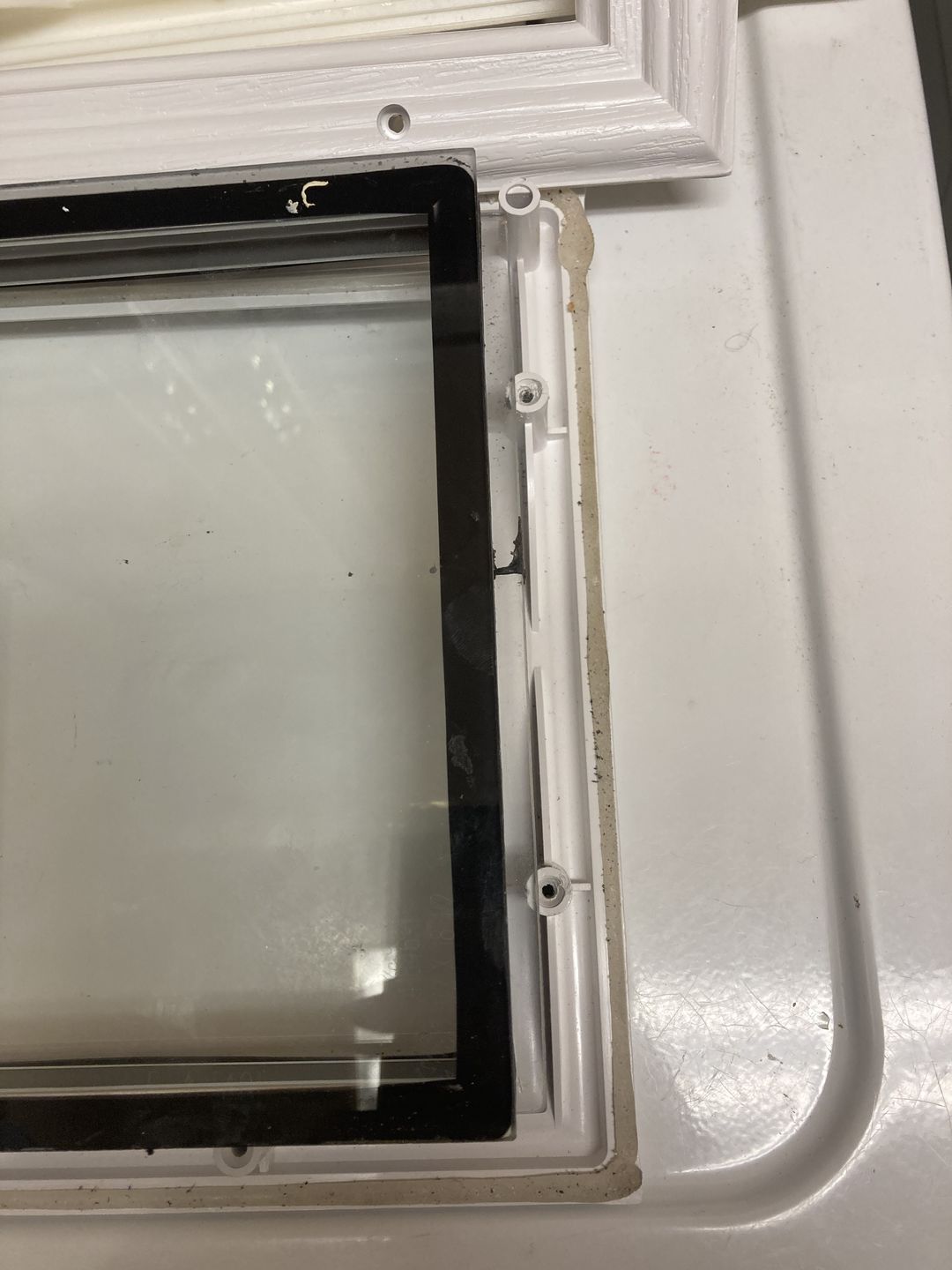 Customer photo review of Clear 1 Lite Glass and Frame Kit (9 Panel Lite 9.5" x 20.5" Frame Size)