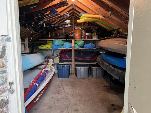 Customer photo review of Wall Mounted Kayak Rack - Made in USA