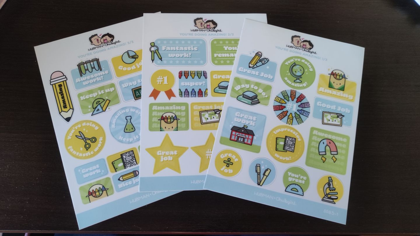 Customer photo review of You're Doing Amazing! Sticker Sheets