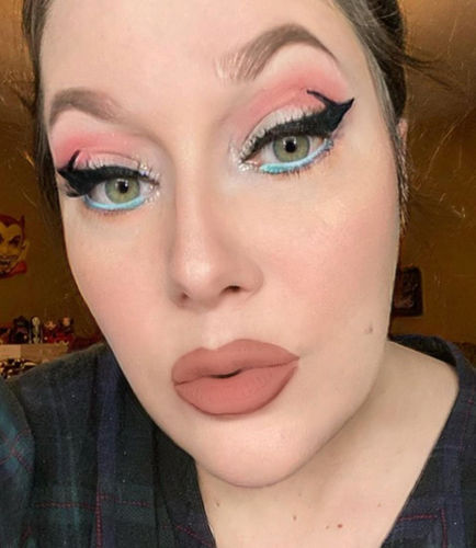 Customer photo review of Butterfly Fairy Colored Contact Lenses