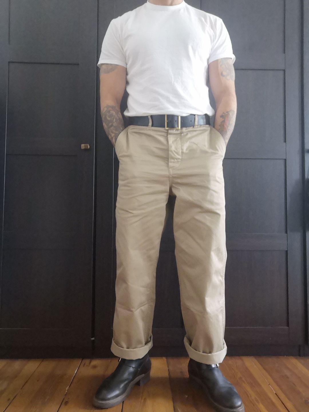 Customer photo review of 1942 US Army Chino Trousers