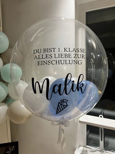 Kundenbewertung mit Foto zu Erster Schultag Designer Ballon