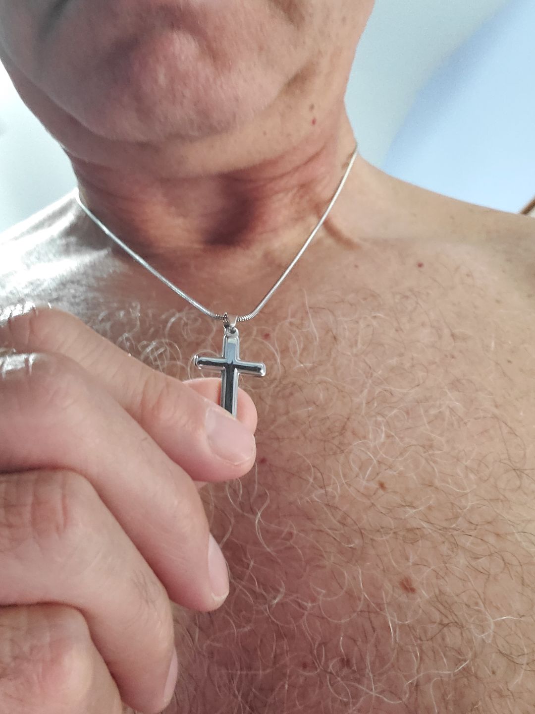 Customer photo review of To My Grandson - Personalized Artisan-Crafted Cross - Gift Set - SS178S