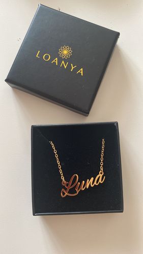 Customer photo review of Collier LOANYA avec gravure de prénom personnalisée