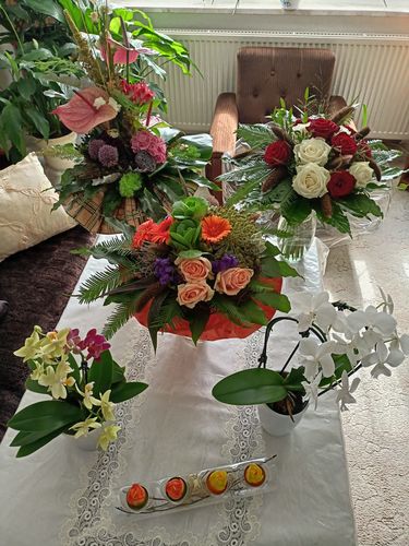 Customer photo review of Wasserfall Table Dance Orchidee Big Lip mit Keramik und Dekovlies
