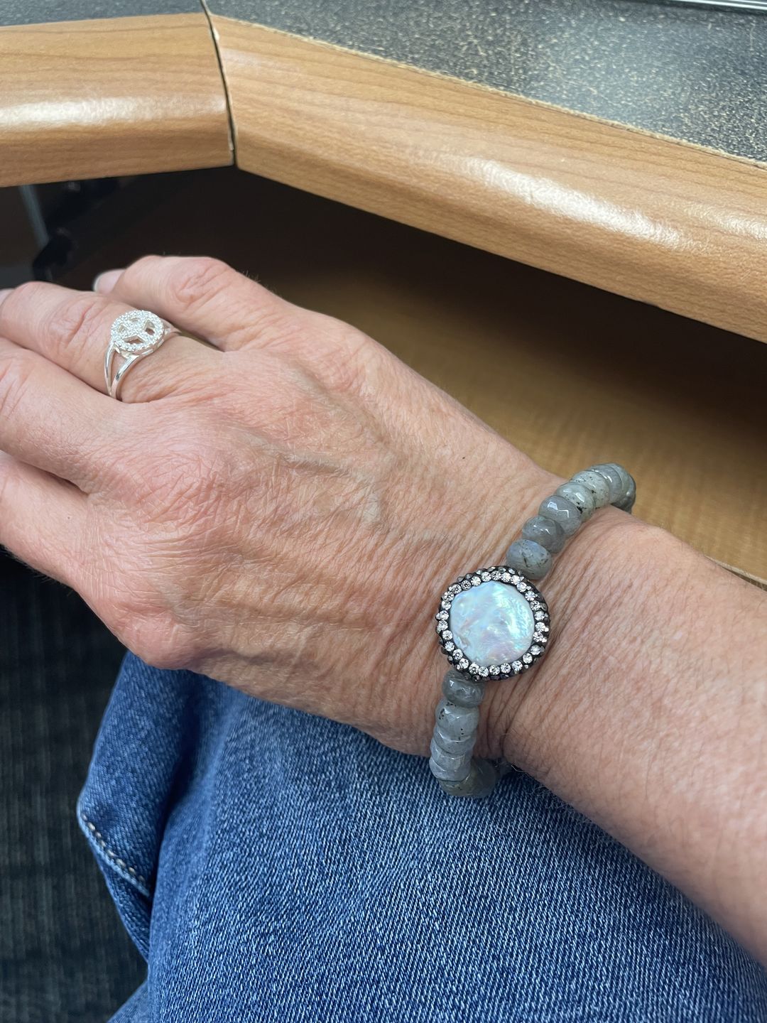 Customer photo review of Labradorite Crystal Bracelet for a Positive Change in Your Life