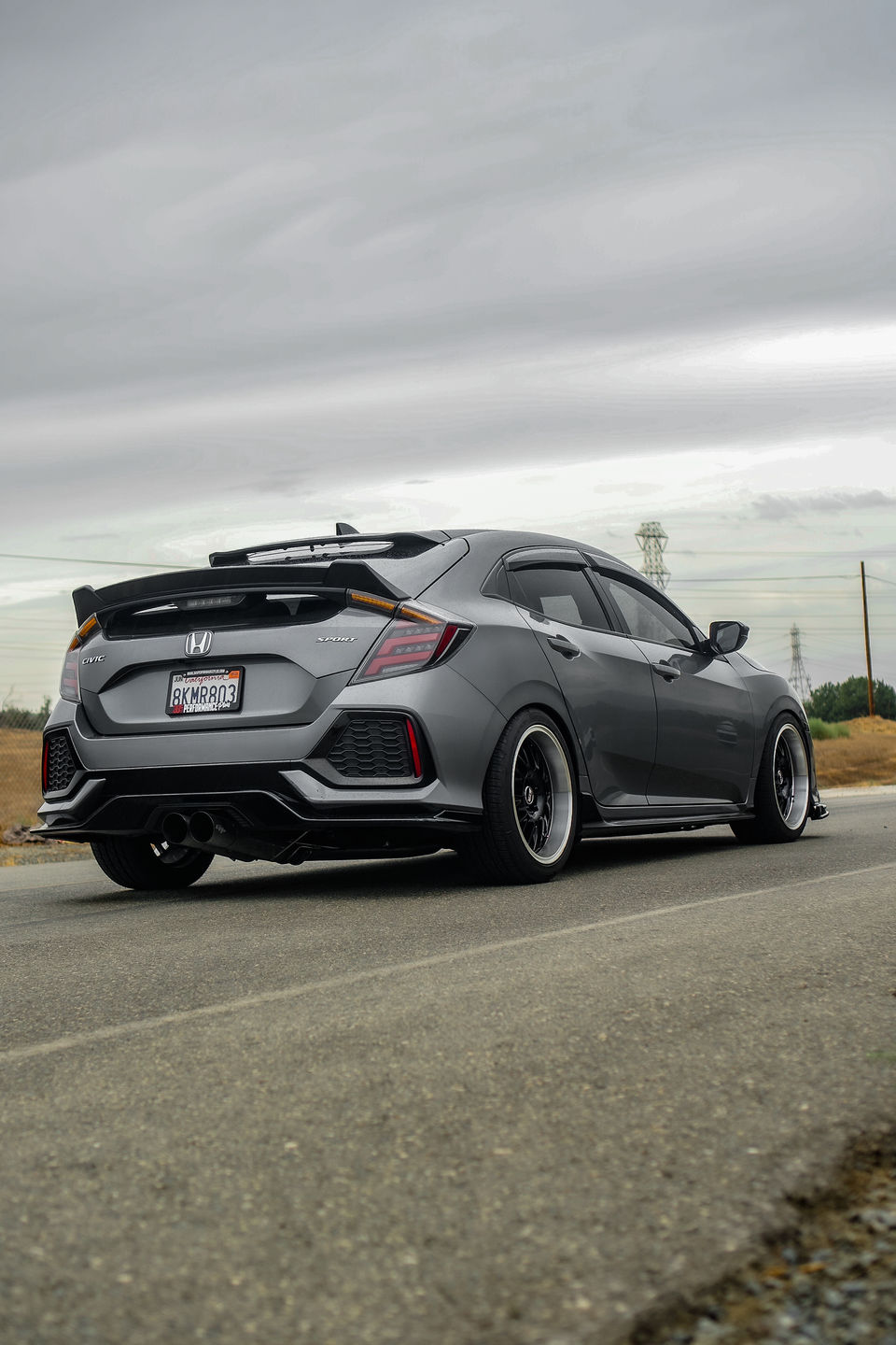 Customer photo review of Rear Spoiler Wing - Glossy Black for 2017-2020 Honda Civic Hatchback