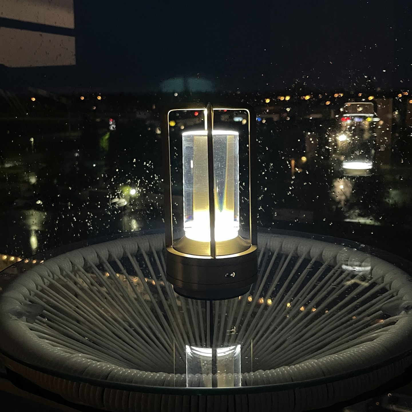 Customer photo review of Ambient Lantern™ Cordless Crystal Table Lamp