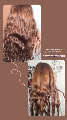 Reseña con foto de un cliente sobre Henna Jamila Hair
