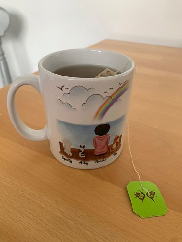 Customer photo review of Girl & Dogs - Life is better with a dog Personalised Mug