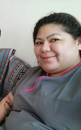 Customer photo review of Verity V-Neck Top 6108 - Blue Family