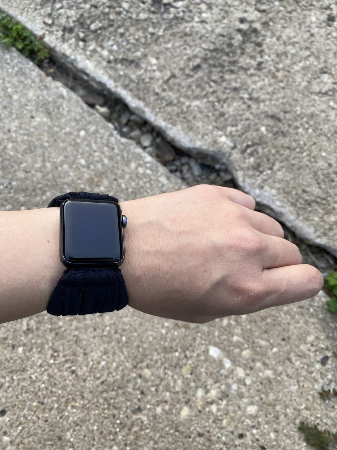 Customer photo review of Jet Black Apple Watch Bandit