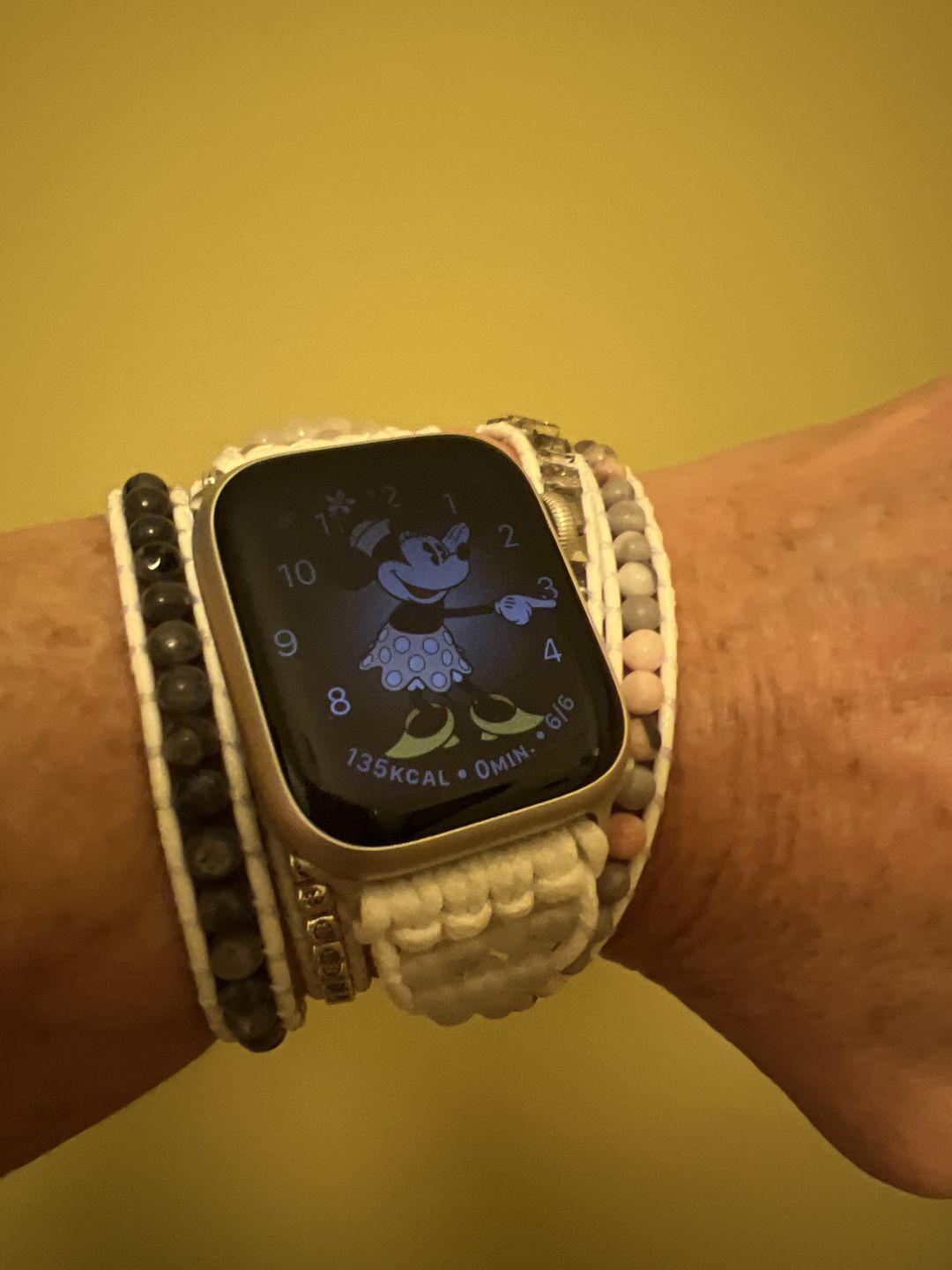 Customer photo review of White Labradorite Apple Watch Strap