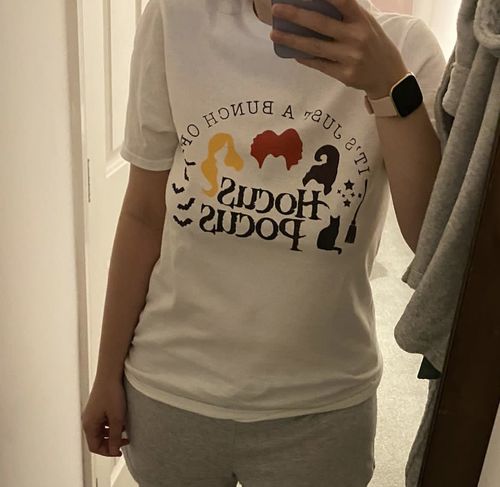 Customer photo review of Just A Bunch Of Hocus Pocus Halloween T-Shirt