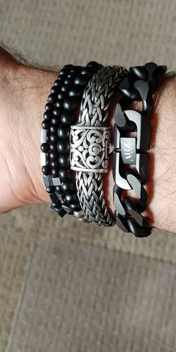 Customer photo review of 14mm Two Tone Cuban Link Bracelet