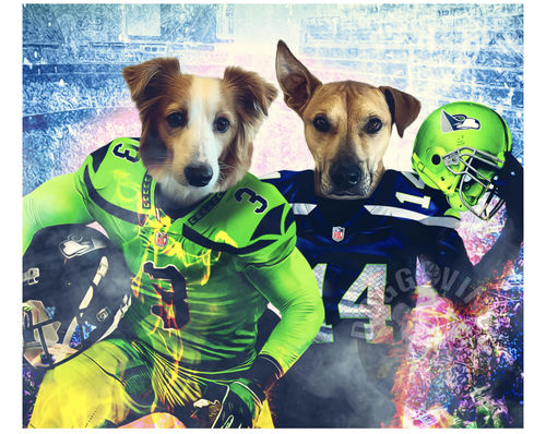 Customer photo review of 'Seattle Doggos' Personalized 2 Pet Poster