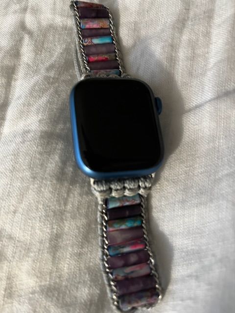 Customer photo review of Serene Imperial Jasper Apple Watch Strap