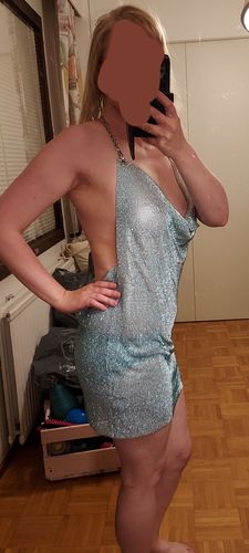 Customer photo review of Paris Crystal Dress (ICE BLUE)