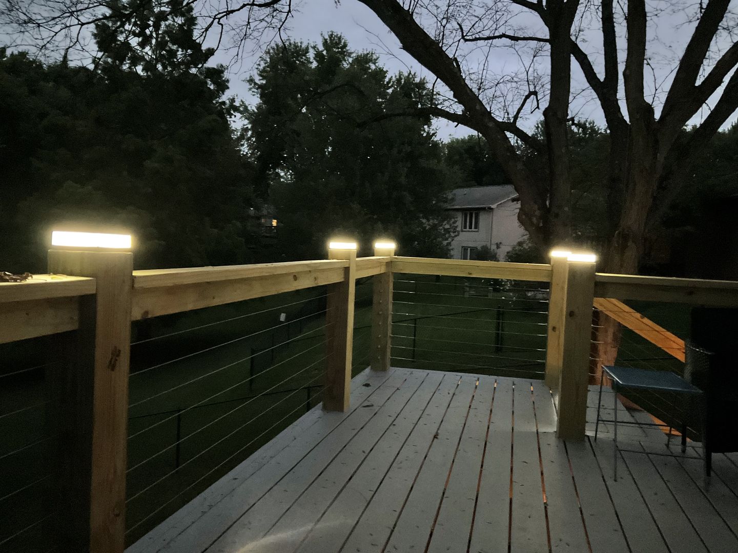 Customer photo review of TSUN 5x5 inch Solar Post Lights Three-Color Switch