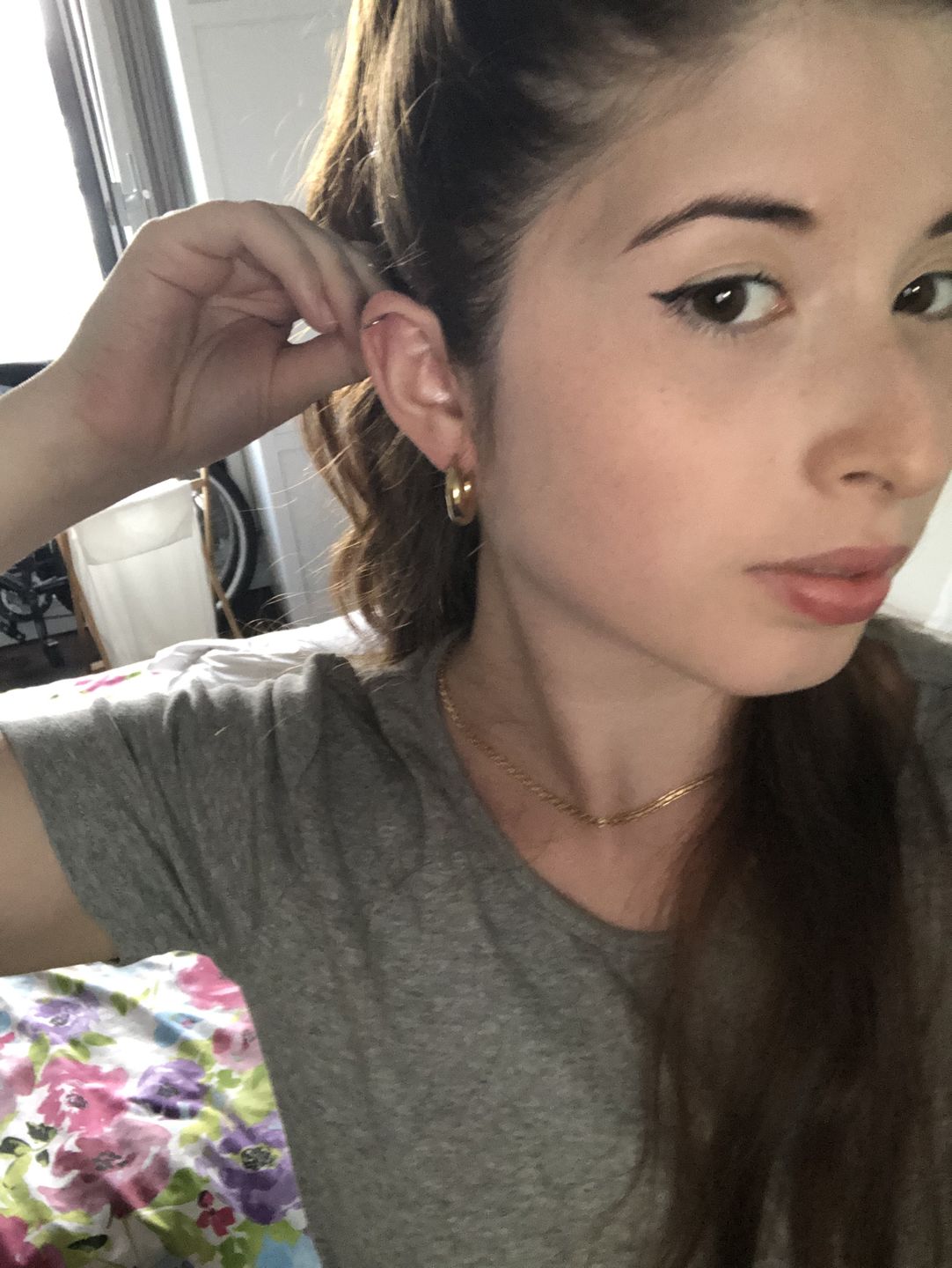 Customer photo review of Chubby Hoop Earrings