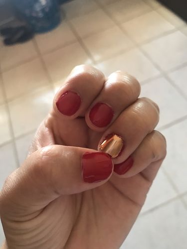 Customer photo review of Efecto Espejo Copper Fantasy Nails