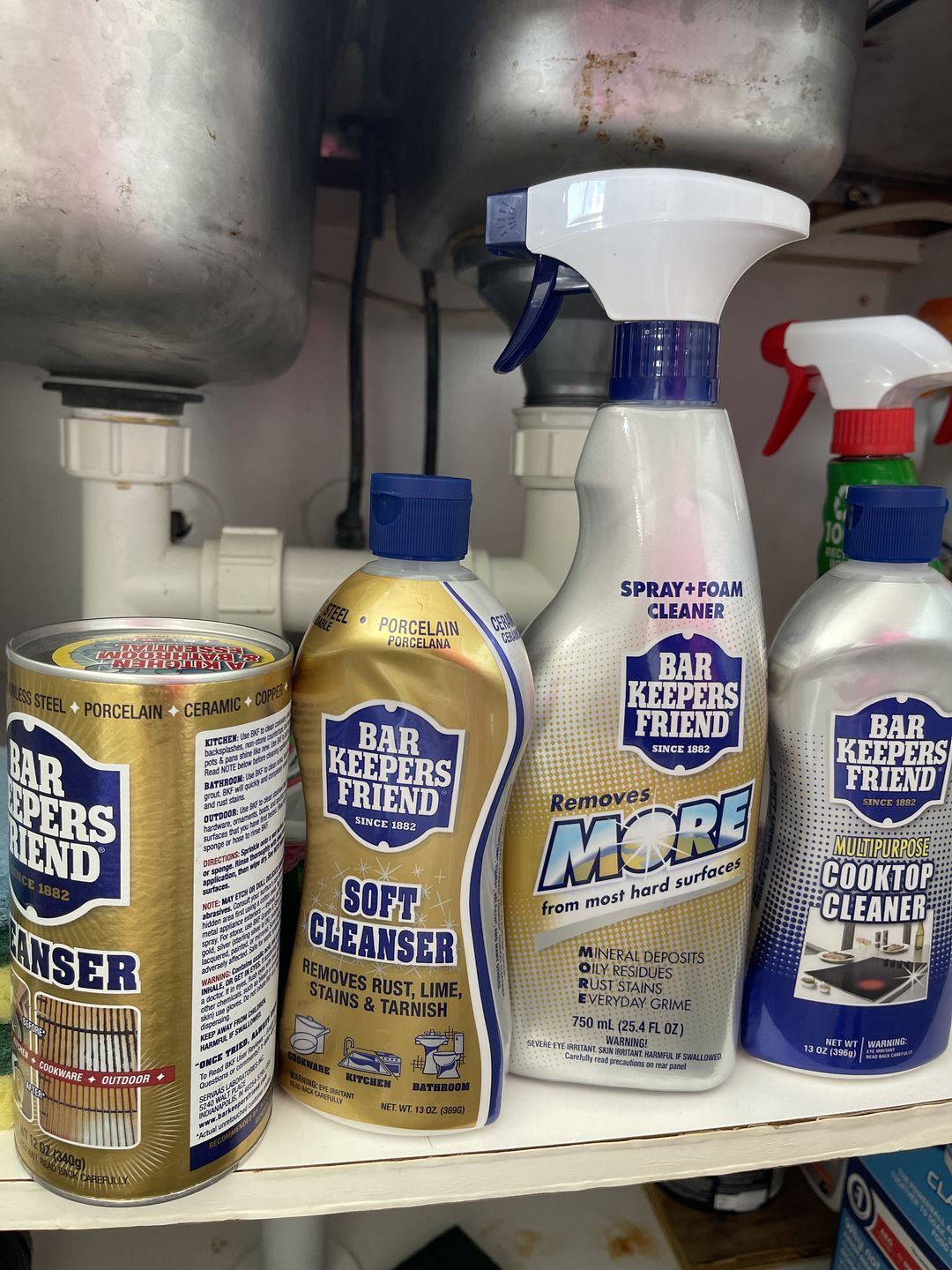 Customer photo review of Bar Keepers Friend 5 Piece Spring Cleaning Kit