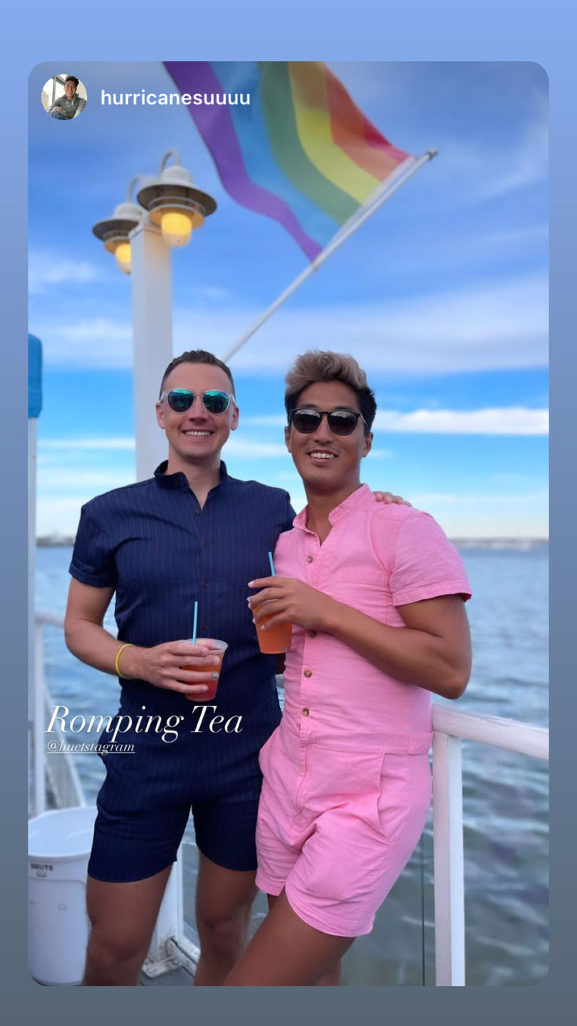 Customer photo review of Navy Chateaux Romper