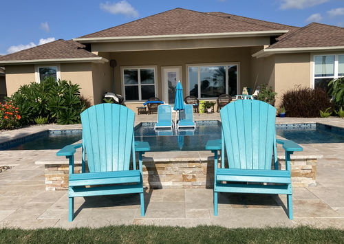 Customer photo review of DuraWeather Poly® King Size Folding Adirondack Chair