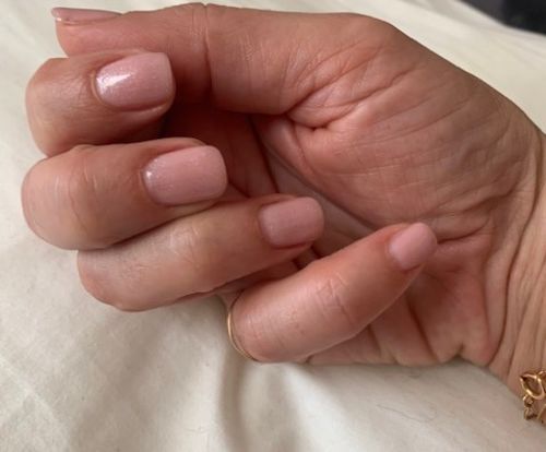 Customer photo review of Semilac One Step Gel Polish Bottle 5ml 259 Naked Glitter Beige