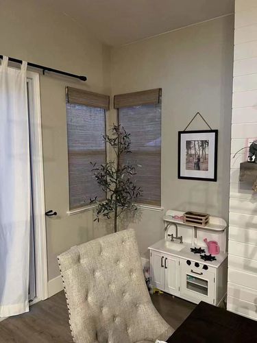 Customer photo review of SmartWings Motorized Woven Wood Shades 50%/70%/100% Blackout